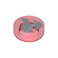 Деталь Лего Плитка Круглая 1 х 1 С Рисунком Цвет Прозрачно-Красный