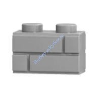 Деталь Аналог Совместимый С Лего Кубик 1х2 кирпичи светло-серый