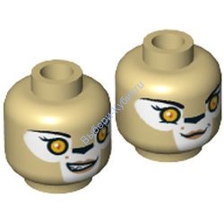 Деталь Лего Голова Минифигурки Двухсторонняя Цвет Песочный