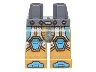 Деталь Лего Ноги С Рисунком Цвет Темно-Серый