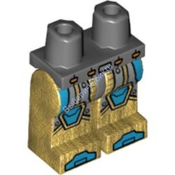Деталь Лего Ноги С Рисунком Цвет Темно-Серый