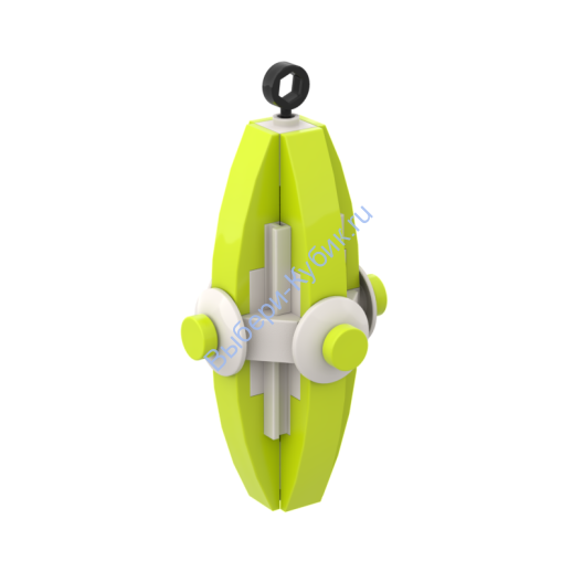 Набор деталей Лего ОТ Выбери Кубик Ёлочная Игрушка Сосулька Большая Лайм