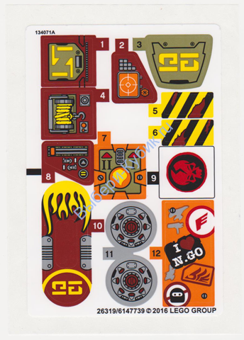 Наклейки К Набору Лего 70592-1 - Северо-Американская версия - (26319/6147739)