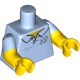 Деталь Лего Торс С Рисунком Цвет Ярко-Светло-Голубой