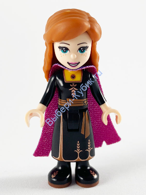 Anna - Black Dress, Magenta and Dark Purple Cape