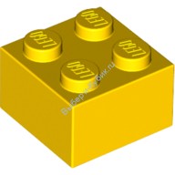 Деталь Лего Кубик 2 х 2 Цвет Желтый