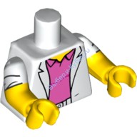 Деталь Лего Торс С Рисунком Цвет Белый