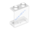 Деталь Лего Панель 1 х 2 х 2 - Полые Штырьки Цвет Прозрачный
