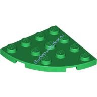 Деталь Лего Пластина Круглая Угол 4 х 4 Цвет Зеленый