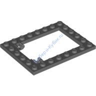 Деталь Лего Пластина 6 х 8 Рамка Для Горизонтальной Двери Цвет Темно-Серый