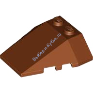 Деталь Лего Клин 4 х 4 Тройной С Обрезанными Креплениями Цвет Коричневый