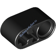 Деталь Лего Техник Бим 1 х 2 Толстый С Отверстиями Для Пина И Оси Цвет Черный