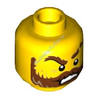 Деталь Лего Голова Минифигурки Двусторонняя Цвет Желтый