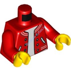 Деталь Лего Торс С Рисунком Цвет Красный