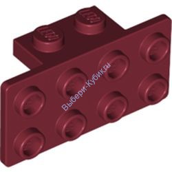 Деталь Лего Кронштейн 1 х 2 2 х 4 Цвет Темно-Красный