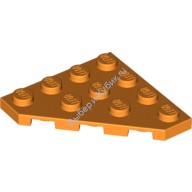 Деталь Лего Клин Пластина 4 х 4 Обрезанный Угол Цвет Оранжевый