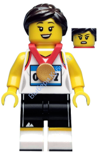 Минифигурка Лего коллекционные (Только минифигурка без подставки и аксессуаров) Спортсмен