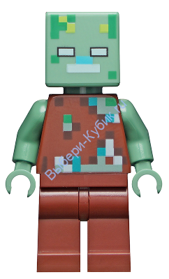 Минифигурка Лего Майнкрафт - Зомби Утопленник