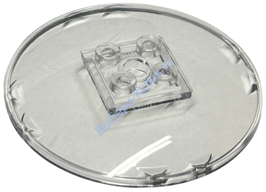 Деталь Лего Тарелка 6 х 6 Перевернутая - Закрытые Штырьки Цвет Прозрачный