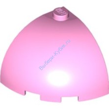 Деталь Лего Кубик Круглый Угол 3 х 3 х 2 Верх Купола Цвет Ярко-Розовый