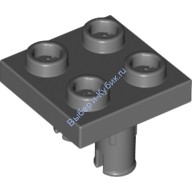 Деталь Лего Пластина 2 х 2 С Двумя Пинами Снизу Цвет Темно-Серый