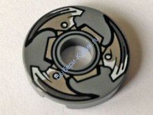 Деталь Лего Плитка Круглая 2 х 2 с Пропеллером Цвет Темно-Серый