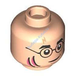 Деталь Лего Голова Двухсторонняя Цвет Светло-Телесный