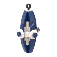 Набор деталей Лего ОТ Выбери Кубик Ёлочная Игрушка Сосулька Большая Темно-Синяя