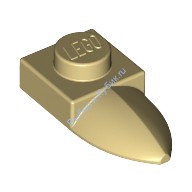 Деталь Лего Пластина Модифицированная 1 х 1 С Зубом Горизонтальным Цвет Песочный