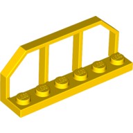 Деталь Лего Забор (Пластина) С Ребрами Для Железнодорожного Вагона 1 х 6 6 Цвет Желтый