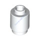 Деталь Лего Кубик Круглый 1 х 1 Открытый Штырек Цвет Белый
