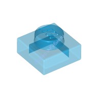 Деталь Лего Пластина 1 х 1 Цвет Прозрачно-Синий
