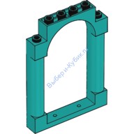 Деталь Лего Дверная Рама 1 х 6 х 7 Цвет Темно-Бирюзовый