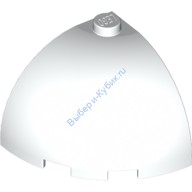 Деталь Лего Кубик Круглый Угол 3 х 3 х 2 Верх Купола Цвет Белый