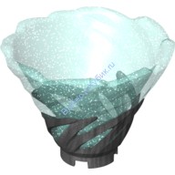 Деталь Лего Спираль торнадо с блестящим прозрачно-голубым верхним узором Цвет Темно-Синий