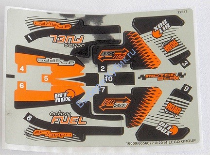 Наклейки К Набору Лего 42026 Black Champion Racer