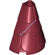 Деталь Лего Крыша Башни 2 х 4 х 6 Полуконус С Черепицей Цвет Темно-Красный