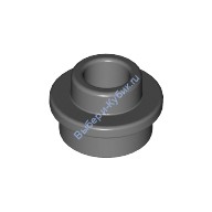 Деталь Лего Пластина Круглая 1 х 1 С Открытым Штырьком Цвет Темно-Серый